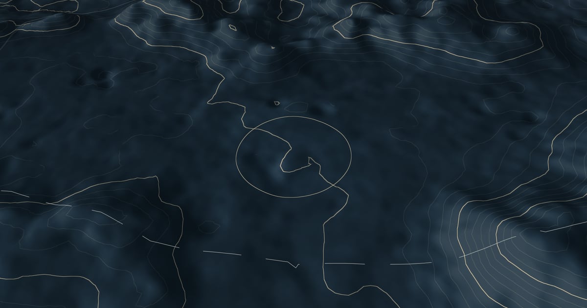 Terrain around Lipica, with contour lines